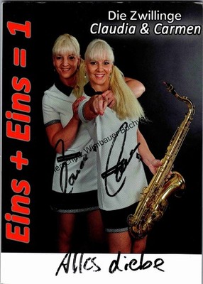Original autograph Dresden twins Claudia and Carmen // autograph aut 355524