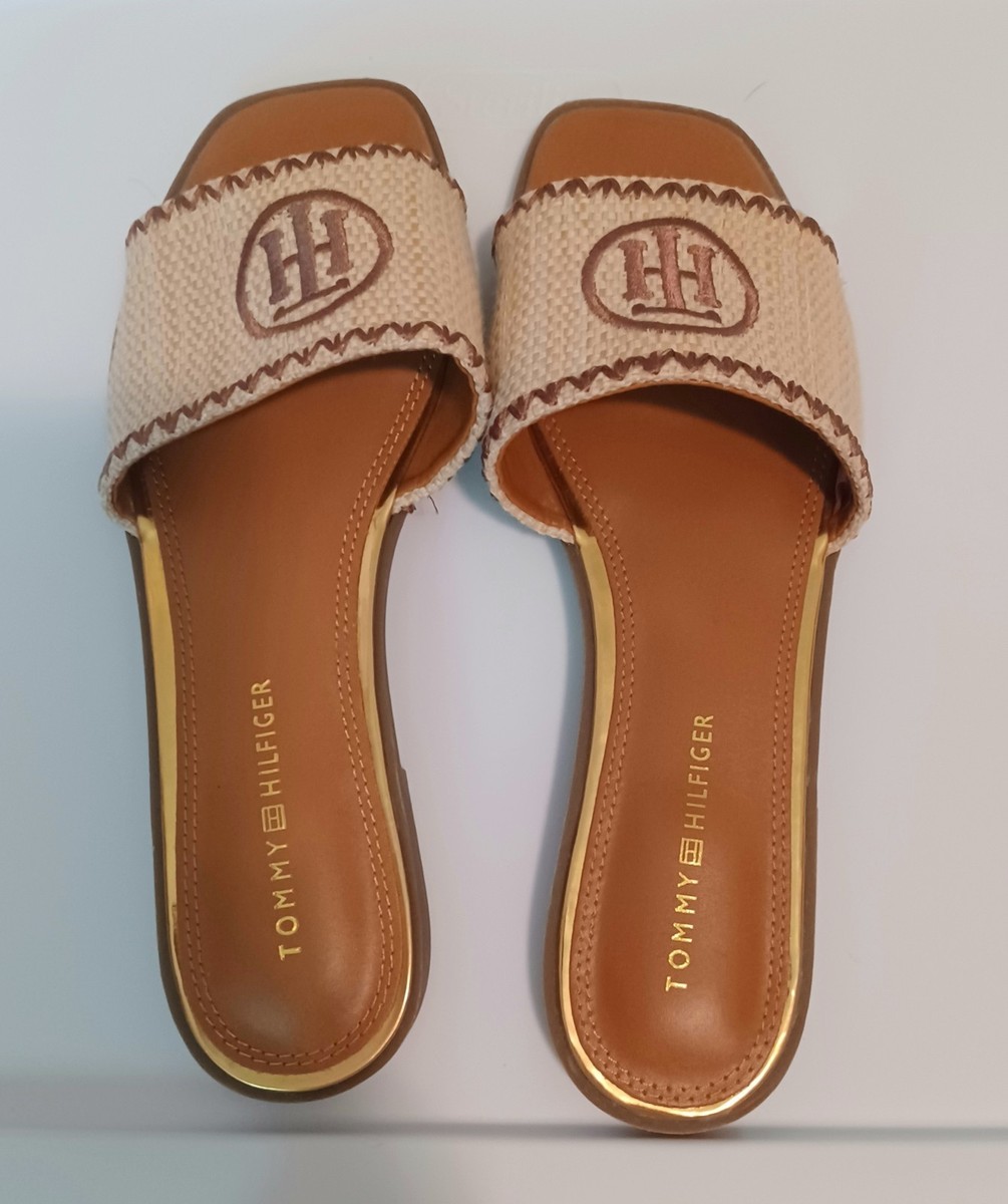 Flip Flops Gold Tommy Hilfiger Sliders Hilfiger Sandals Tommy