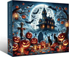 Halloween Nightmare 500-Piece Halloween Horror Jigsaw Puzzle, 21X15 Inch