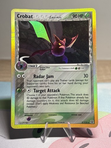 Crobat 2/113 Holo Rare Ex Delta Species Pokemon 2005 Card MP