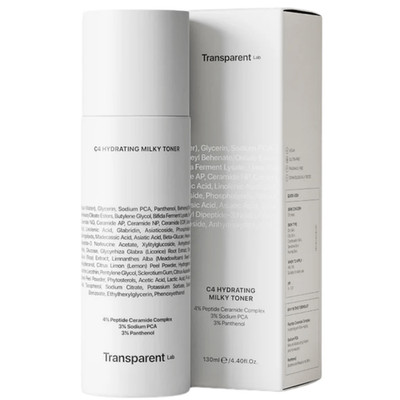 Transparent Lab C4 Hydrating Milky Toner 130 ml - feuchtigkeitsspendendes Gesich