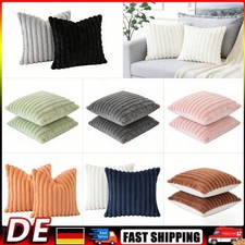 2er Set Sofakissen mit Füllung Samt Kissenbezug Dekokissen Couchkissen