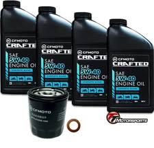 UFORCE U10 Pro CFMOTO Oil Change Kit Synthetic Blend 5W-40 CRAFTED w/Filter, ...