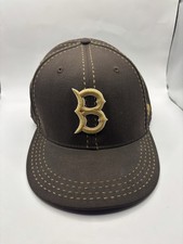 VTG Boston Red Sox’s New Era Coopers Town Collection Brown Fitted Hat Size 7 3/4