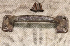 Old Sash Lift Screen Door Handle Drawer Pull Rustic Nickel Vintage Paint 4"