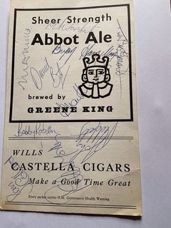 Ipswich Town Ipswich Rugby Club XI V B .Robson Football XI Cricket Match Signed