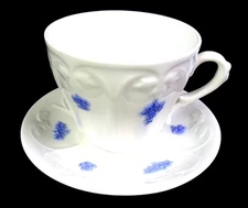 Royal Adderley Porcelain Chelsea Blue Grapes Antique 2 3/4" Cup & Saucer 1962-
