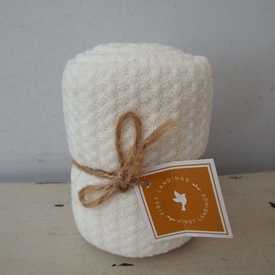 NEW First Landings White Unisex Swaddle Blanket Baby Blanket