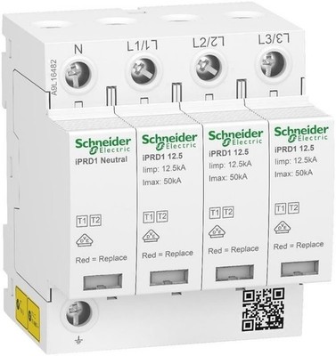 IPRD1 Überspannungsableiter T1+T2 B+C 3P+N 4M 12,5KA 12,5R ACTI 9 A9L16482
