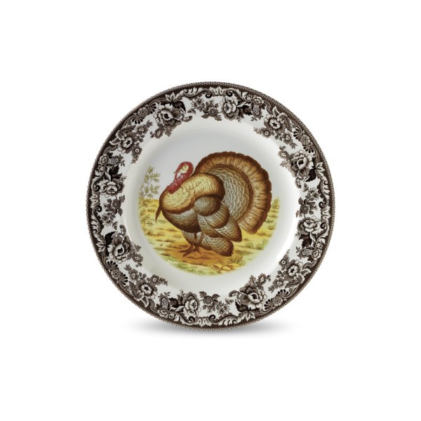 Spode Woodland Turkey 9" Soup Plate - Fine Earthenware -Dishwasher Safe
