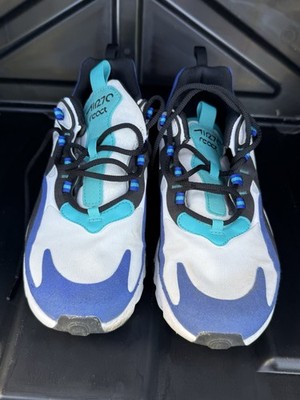 Nike Air Max 270 React Kids Sneakers White Blue Black Teal US 6.5Y