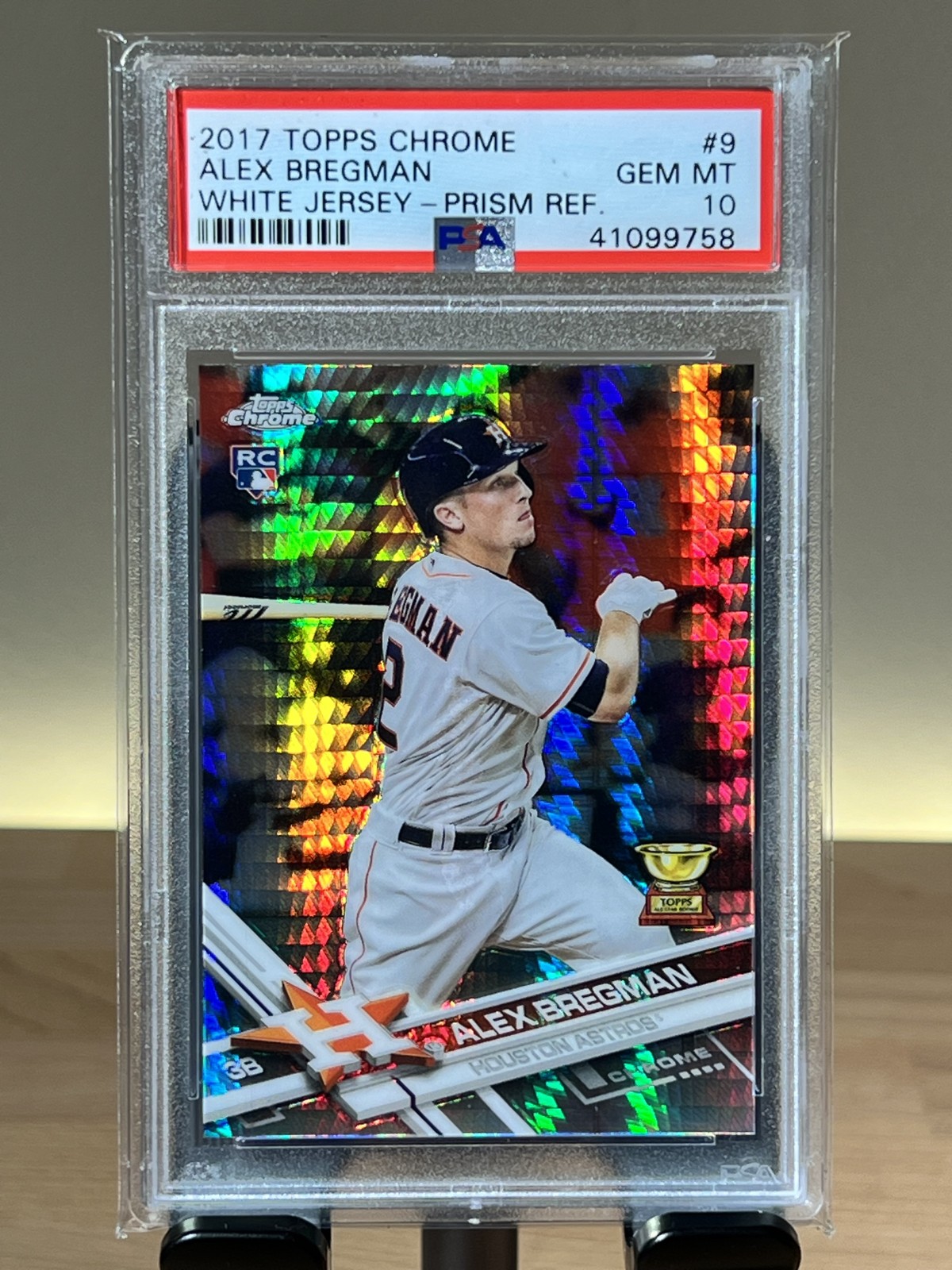 2017 Topps Chrome - Alex Bregman #9 Prism Refractor (RC) Astros Cubs PSA 10