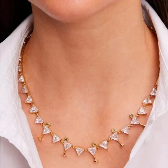Kate Spade Shaken Or Stirred Tennis Necklace. Retail $248 - Image 2 of 4