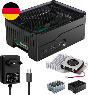 Miuzei Metall Gehäuse Für Raspberry Pi 5 Support Nvme SSD Pcie M.2 Hat X1001/ X1