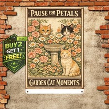 Hoeing Ain't Easy Gardening Funny Garden Vintage Metal Tin Sign