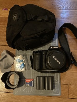 Canon EOS 30D DSLR Camera w/ 28-80mm 1/4.0 Lens 2 Batteries CF