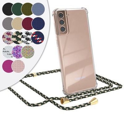 EAZY CASE für Samsung Galaxy S21 Plus 5G Hülle mit Band Handykette Silikon Hülle
