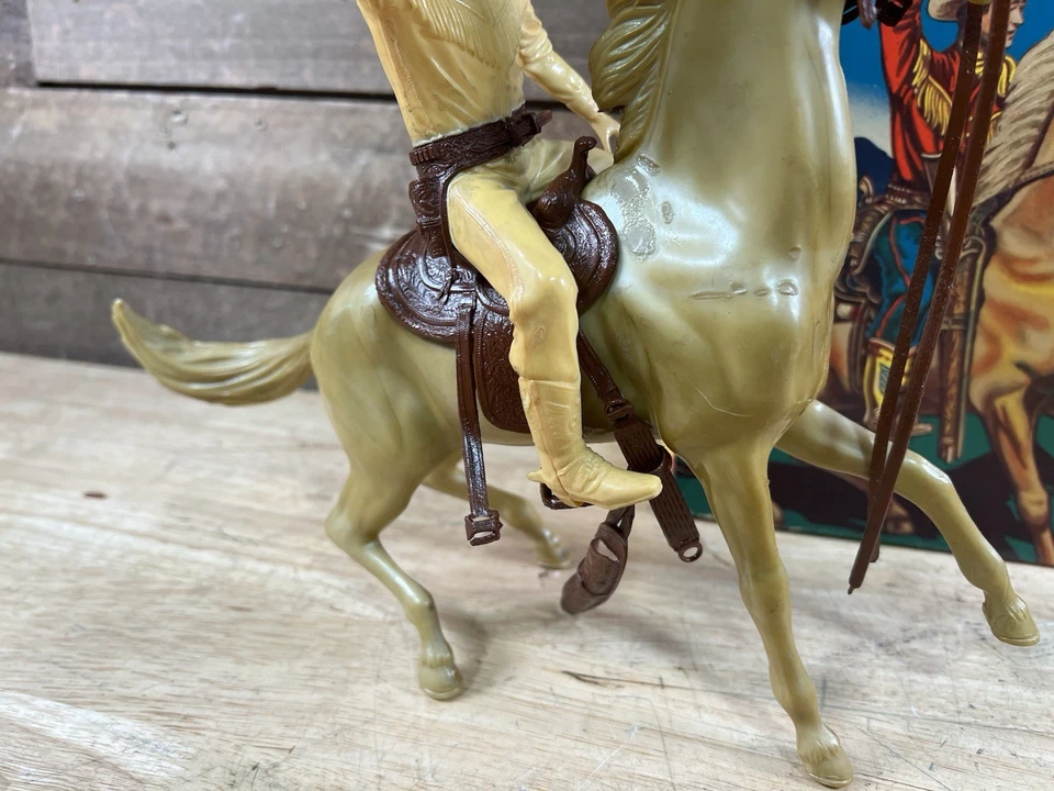 Roy Rogers & Trigger Louis Marx & Co. de colección Juguete plástico caballo vaquero Foto 4 de 4