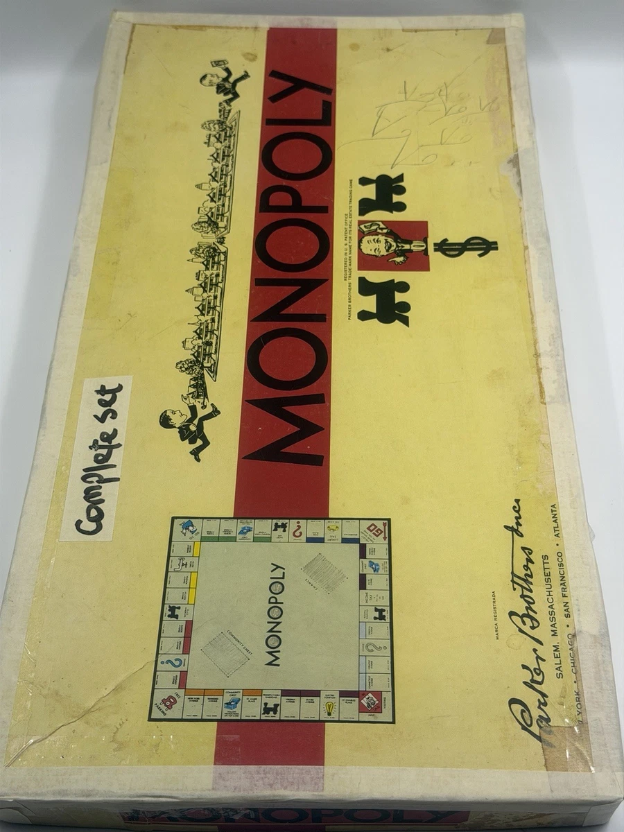 Parker Brothers Monopoly 1940 Year Vintage Manufacture Board