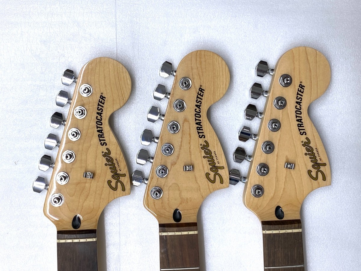 3-Pack Fender Squier Strat 70's Style LARGE HEADSTOCK Neck Laurel