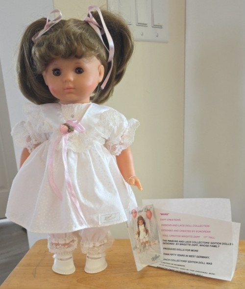 Vtg. Zapf Creations "Ribbons & Lace Collection"  Balica Marie Doll 1980's Pretty
