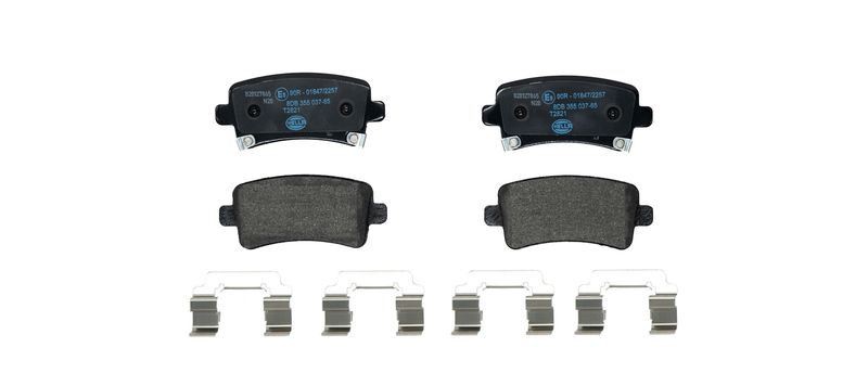 HELLA 8DB 355 037-651 BRAKE PAD SET DISC BRAKE Rear