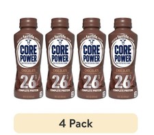 (4 pack) Core Power Protein Shake with 26g Protein, Milk, Choçolate, 14 oz 4.33 per gallon