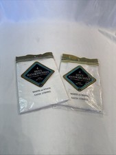 8 Vtg Men's Handkerchiefs White on White Satin Stripes Poly Cotton 16"x16" NOS