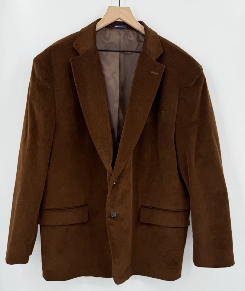 Abrigo Deportivo de Pana Stafford Para Hombres 52R Marrón Blazer Chaqueta Dos Botones Vacaciones Foto 2 de 4