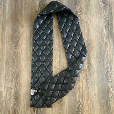 LOOK Black Quilted Down Rectangle Scarf One Size Polyamide Goose Down Feather