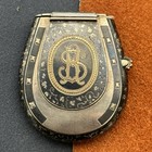 ANTIQUE RICH NIELLO STYLE DECOR W GOLD TRIM ORNATE FOLIATE PATTERN MATCH SAFE