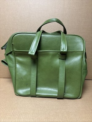 70s Vtg Fixable Samsonite Silhouette Weekender Bag Travel Luggage Avocado Green