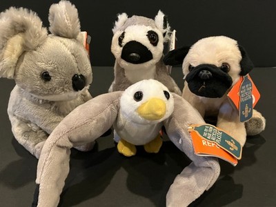 Small Wild Republic Plush Lot Koala Pug Dog Lemur Seagull Cute Stuffed Animals