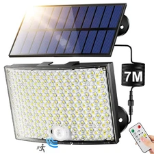Solar Motion Lights Outdoor, [268LED/7M/5 Modes/Remote] Luces Solares para Ex...