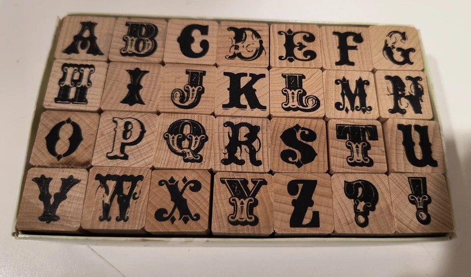 Набор резиновых штампов Hampton Art Marah Johnson алфавит шрифт в западном стиле - Изображение 3 из 4