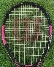 Wilson HOPE Tennis Racquet Racket Pink White Breast Cancer 4 1/4 Grip