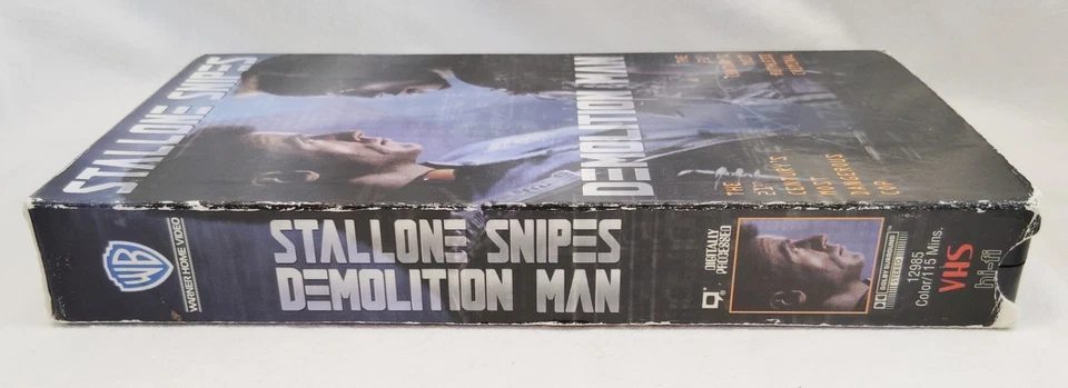 Demolition Man VHS 1993 Stallone Snipes Futuristic SciFi Action Rated R - Image 4 of 4