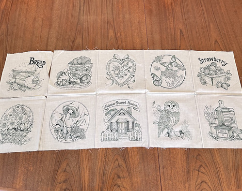 Vintage Cranston Print Works Picture Book Patches Fabric Baby Book Panel Green