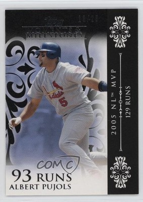 2008 Moments & Milestones Black 10/25 Albert Pujols (2005 NL MVP 129 Runs) i4v