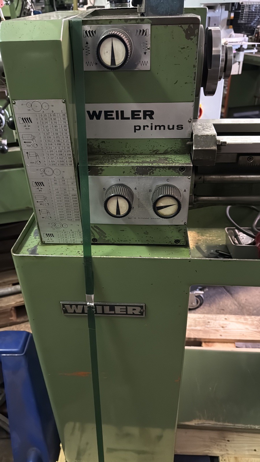 Weiler Primus Präzisions-Drehmaschine inkl. Spannzangensatz Wechselräder – Bild 2