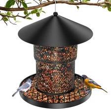 Bird Feeders for Outdoors Large Capacity Metal Squirrel Proof Outside Hanging