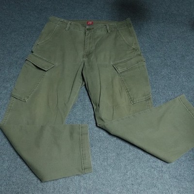 Levis XX Cargo Taper Pants 34x30 Olive Green Utility Trousers measures 33x27