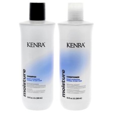 "Moisture Kit by Kenra for Unisex - 2 Pc Kit 10.1oz Shampoo, 10.1oz Conditioner"