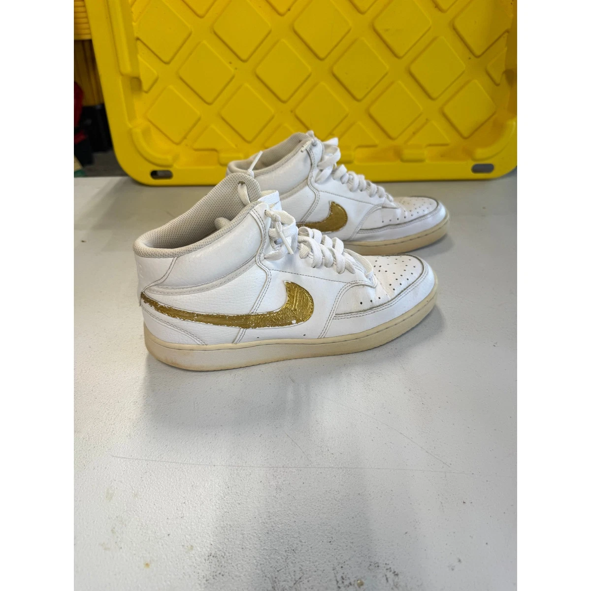 Nike Court Borough Mid Shoes Mens Size 11 High Top Leather 838938-111 Sneakers Men main image 2
