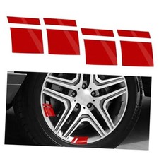 8 PCS Wheel Rim Decal, 2.6 x 2.3 Inch Reflective Hash Stripe Sticker for 18 Red