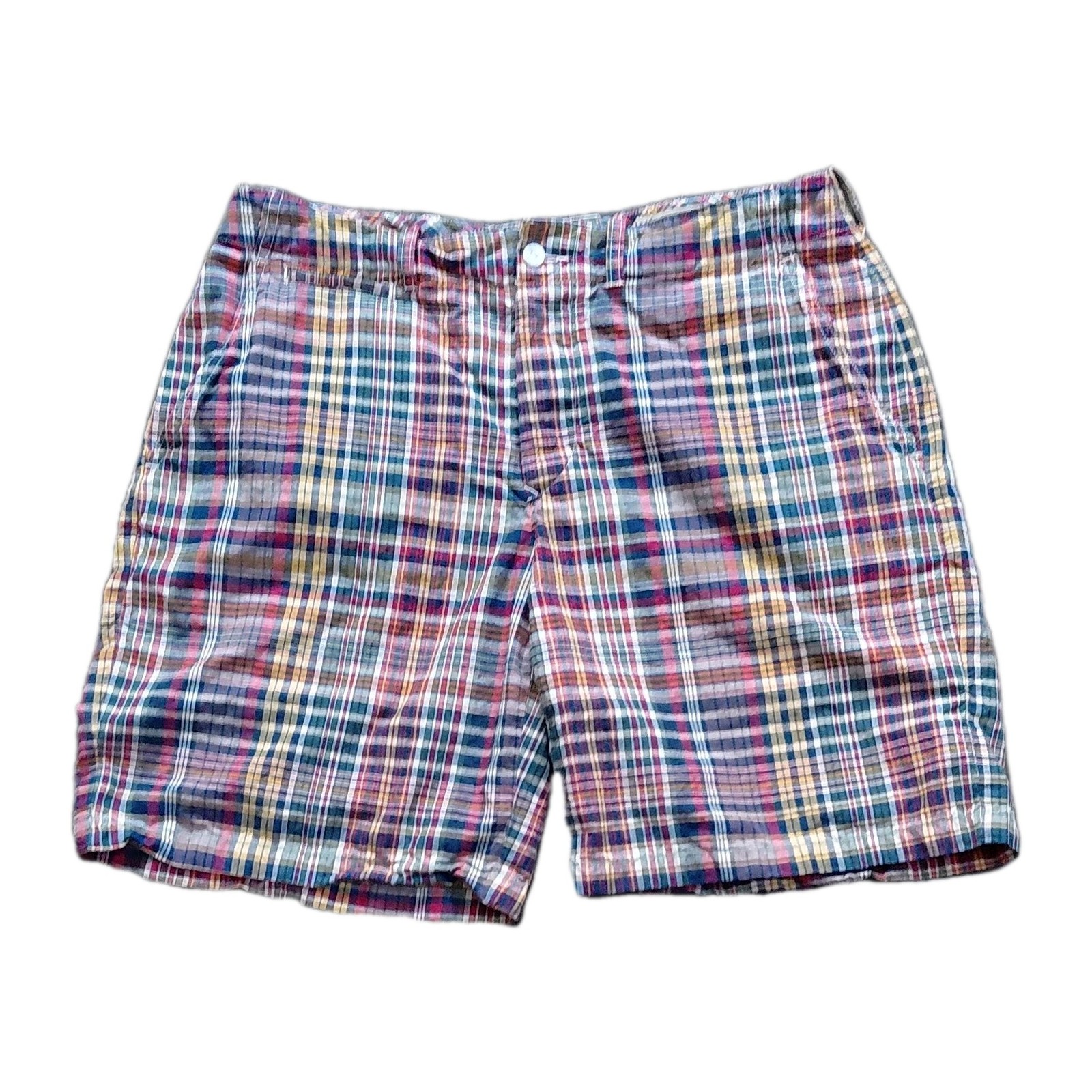 Vintage Polo Ralph Lauren Indian Madras Plaid Bleeker Fit Mens Shorts 34 Cotton