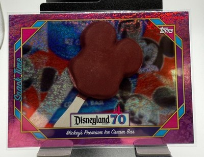 2025 Topps Disneyland 70th #100 Mickey's Premium Ice Cream Bar Pink Shimmer
