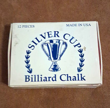 Silver Cup Billiard Chalk Pink - 12 Piece Set, Made in USA