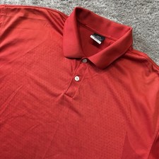 Nike Golf Mens Dri Fit Short Sleeve Golf Polo Shirt Red Vented Performance SZ XL