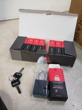 Box of 10 Tradesafe Lockout Tagout Safety PadLock Black - Keyed Different